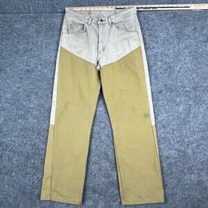 Pro‎ Gear Colorblock Work Pants Mens 34x32 Tan Gray Cotton Straight Leg Utility